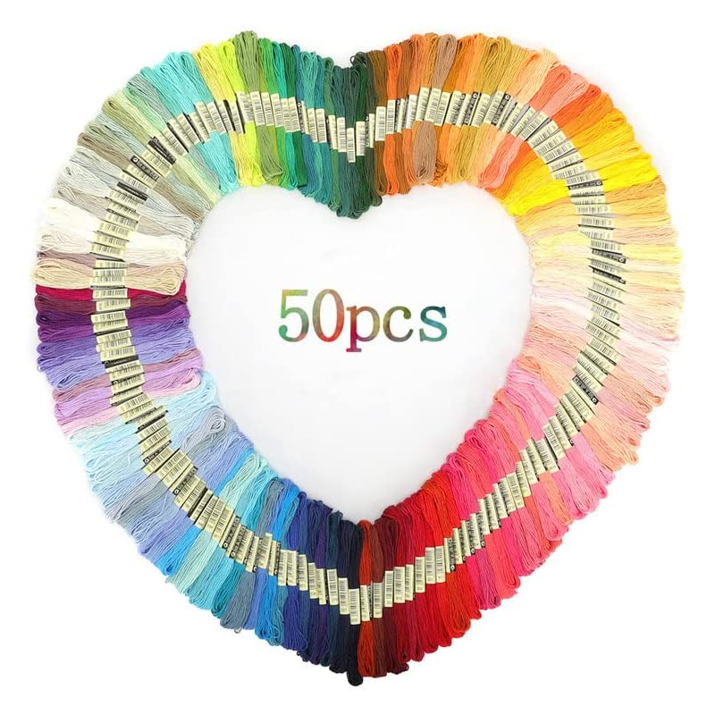 Multicolor Embroidery Threads 50 Pieces
