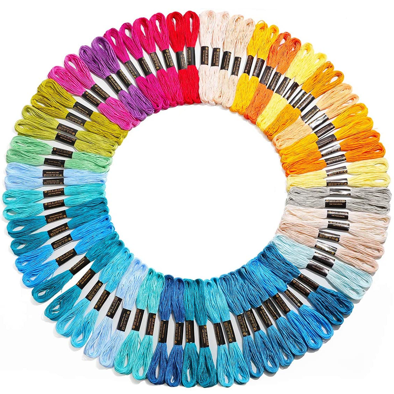 Multicolor Embroidery Threads 50 Pieces