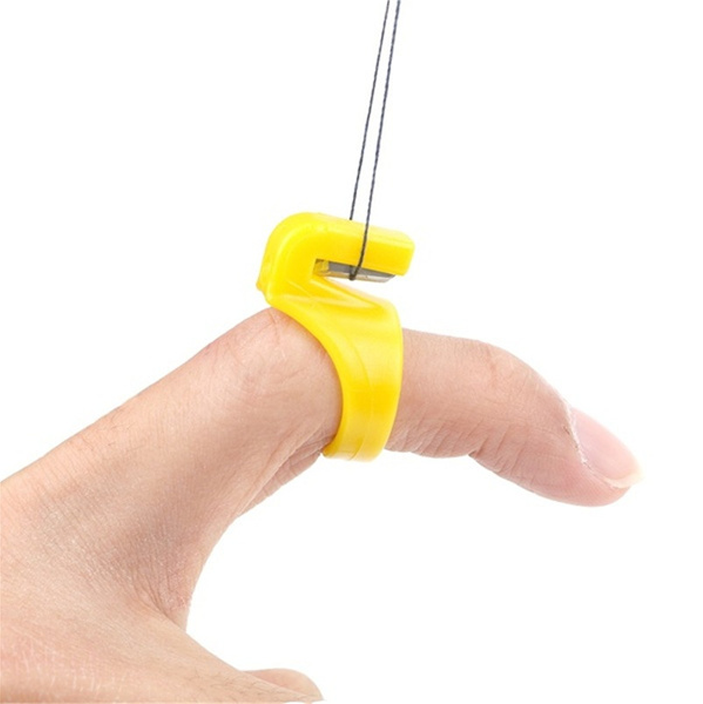 Yarn Cutter Ring Plastic Thimble Sewing Ring Thread Cutter Finger